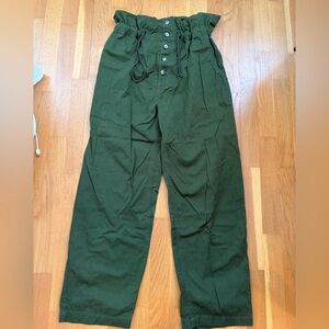 Urban Outfitters Green Cargo Cinched Waist Pants